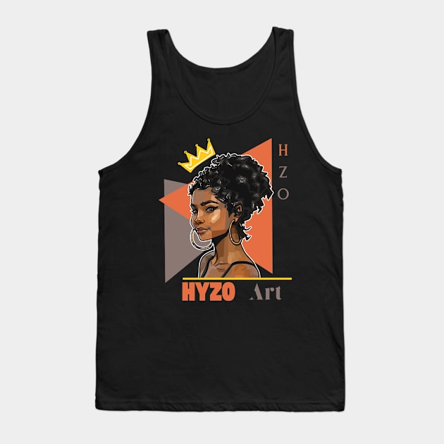 Melanin Queen Tank Top by HyzoArt